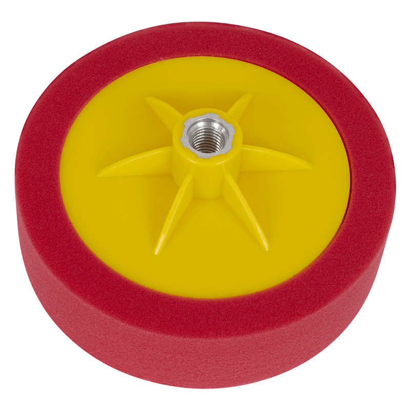 Sealey PTC/CH/M14-R 150 x 50mm Buffing & Polishing Foam Head M14 x 2mm - Red/Ultra-Soft - PTC/CH/M14-R - Sealey Tools UK - Trade Counter Direct