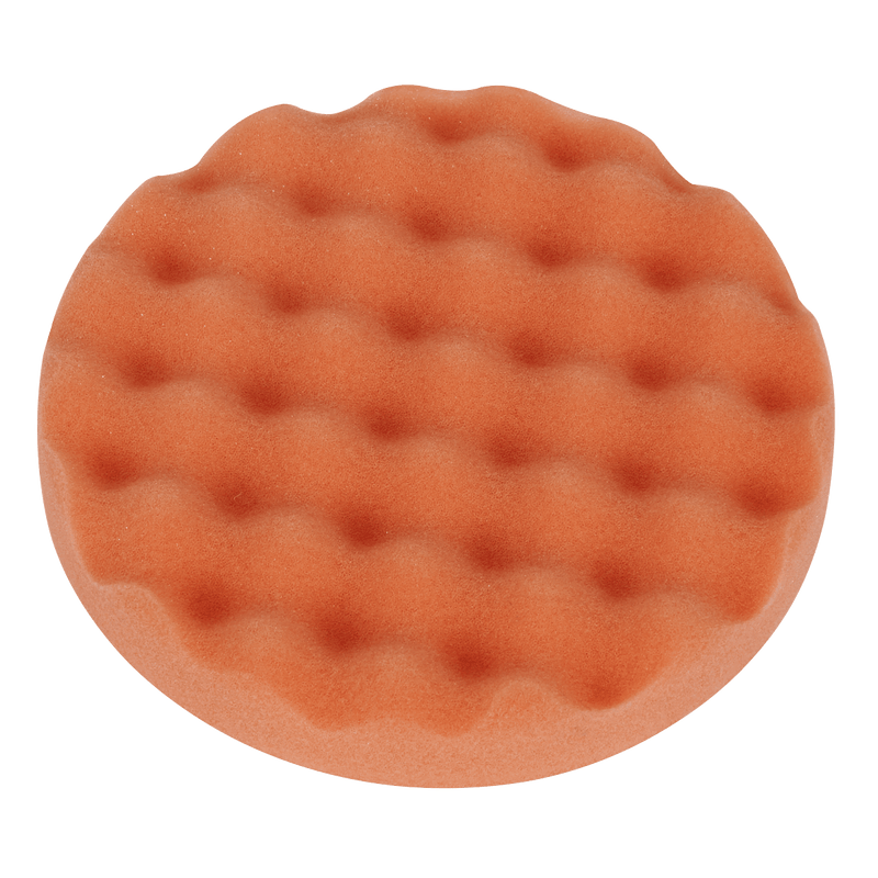 Sealey PTCCHW150O Hook-and-Loop Buffing & Polishing Foam Head 150 x 25mm - Orange/Firm - PTCCHW150O - Sealey Tools UK - Trade Counter Direct