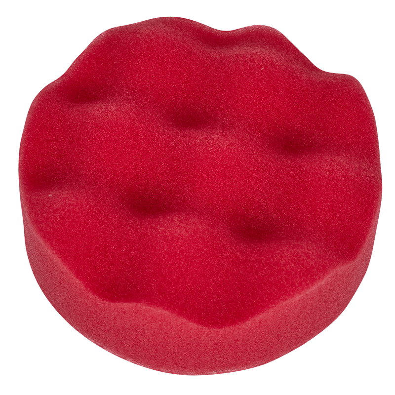 Sealey PTCCHW80R Hook-and-Loop Buffing & Polishing Foam Head 80 x 25mm - Red/Ultra-Soft - PTCCHW80R - Sealey Tools UK - Trade Counter Direct