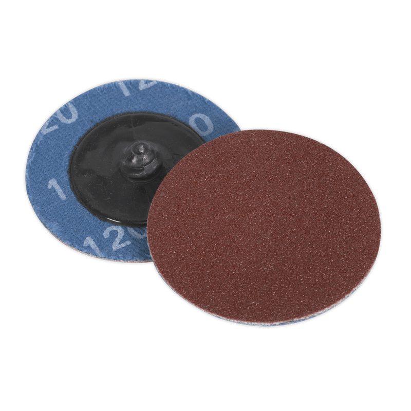 Sealey PTCQC50120 50mm Quick Change Sanding Disc 120Grit - Pack of 10 - PTCQC50120 - Sealey Tools UK - Trade Counter Direct