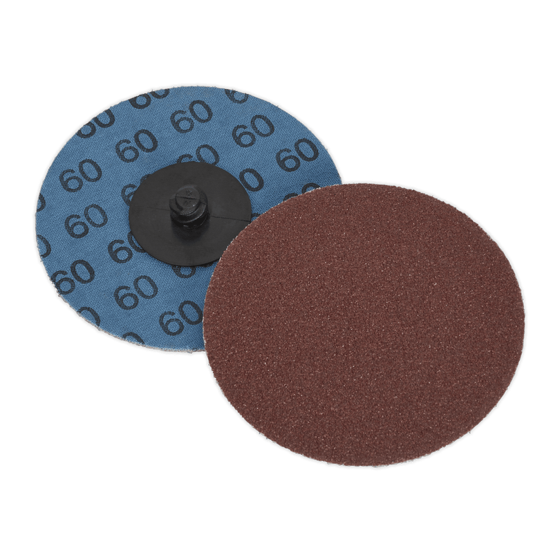 Sealey PTCQC7560 Quick - Change Sanding Disc Ø75mm 60Grit Pack of 10 - PTCQC7560 - Sealey Tools UK - Trade Counter Direct