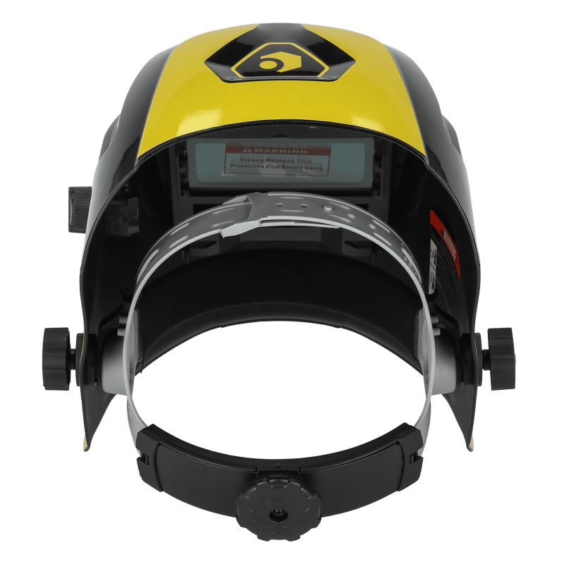 Sealey PWH4 Auto Darkening Welding Helmet Shade 9-13 - Yellow - PWH4 - Sealey Tools UK - Trade Counter Direct