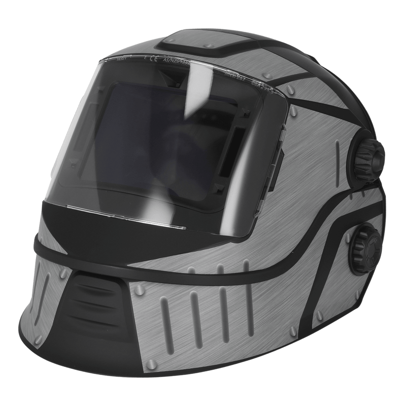Sealey PWH603 Auto Darkening Solar Powered Flip-Up Welding Helmet Shade 9-13 - PWH603 - Sealey Tools UK - Trade Counter Direct