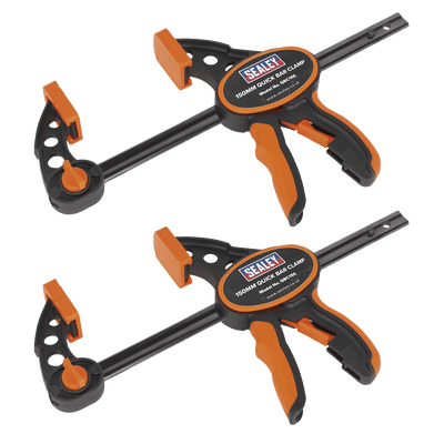 Sealey QBC1502 Quick Bar Clamp Set 150mm 2pc - QBC1502 - Sealey Tools UK - Trade Counter Direct