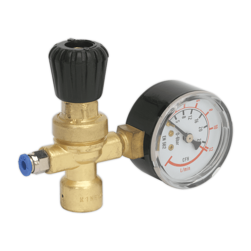 Sealey REG/MMG MIG Gas Regulator Disposable Cylinder 1 Gauge - MIG Accessories - SLY-8728 - Sealey Tools UK - Trade Counter Direct