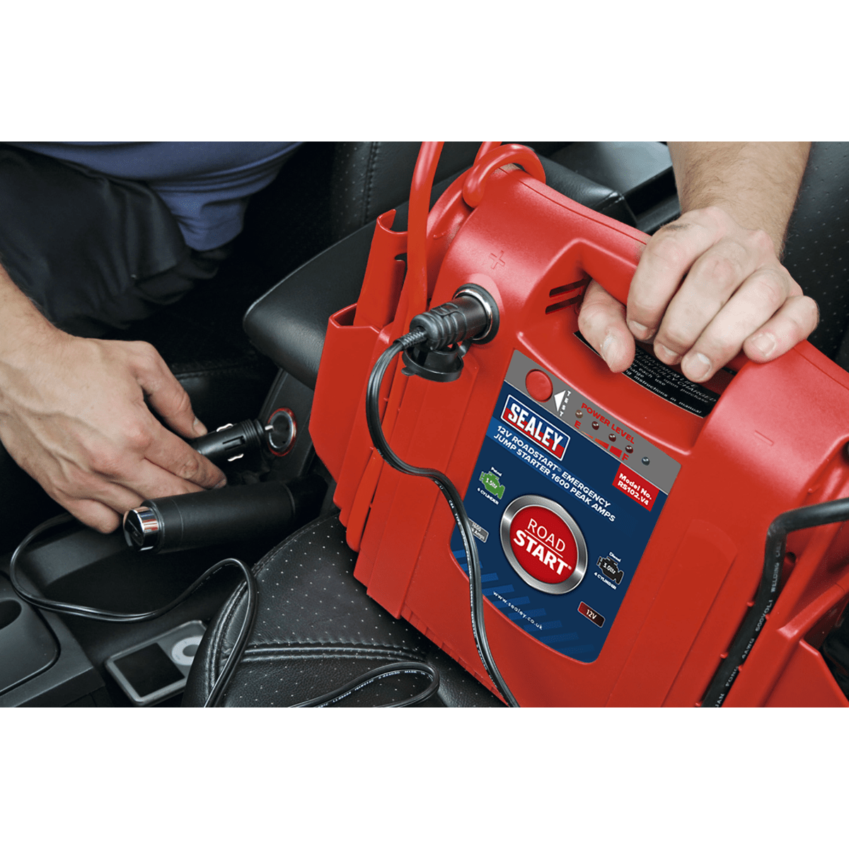Sealey RS102 RoadStart Emergency Power Pack 12V 1600 Peak Amps - Mobile Power Systems - SLY-8763 - Sealey Tools UK - Trade Counter Direct