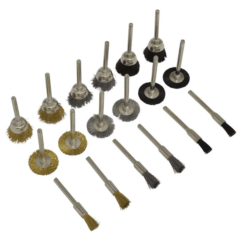 Sealey RTA18WB Rotary Tool Brush Set 18pc - RTA18WB - Sealey Tools UK - Trade Counter Direct