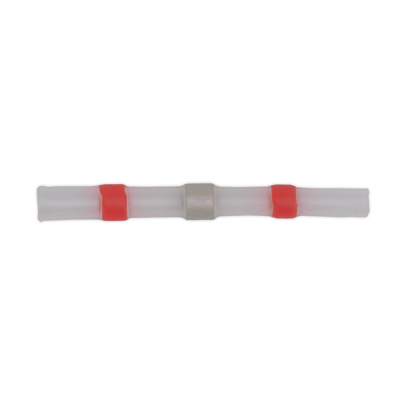 Sealey RTSSB25 Heat Shrink Butt Connector Solder Terminal 22 - 18 AWG Red Pack of 25 - RTSSB25 - Sealey Tools UK - Trade Counter Direct