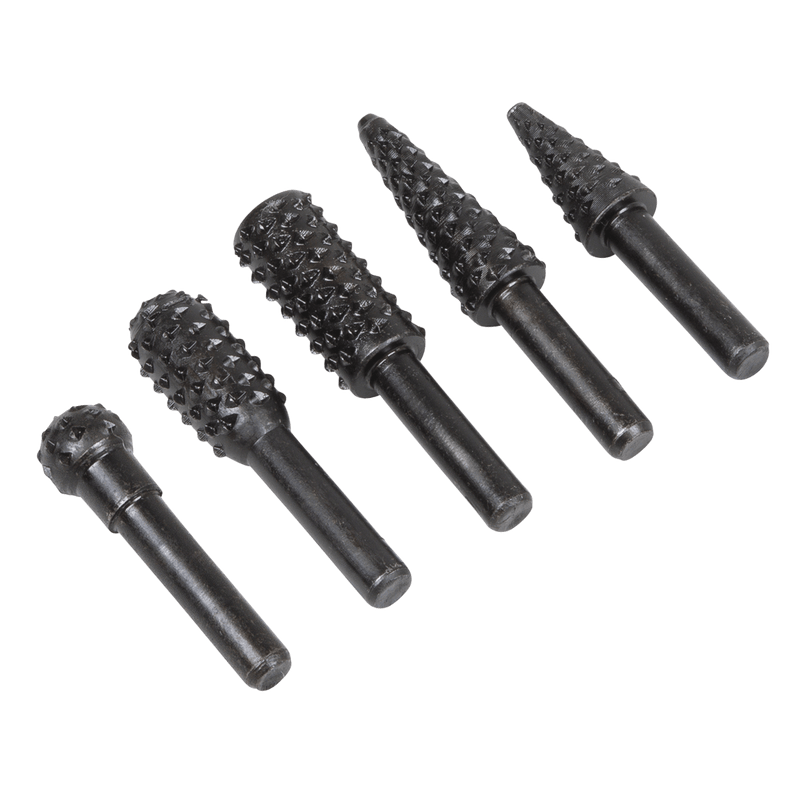 Sealey RWBS5 Rotary Burr Rasp Drill Bit Set 5pc - RWBS5 - Sealey Tools UK - Trade Counter Direct