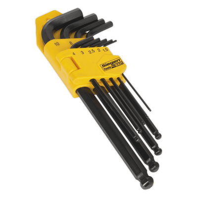 Sealey S01093 Ball - End Hex Key Set 9pc Long Metric - S01093 - Sealey Tools UK - Trade Counter Direct