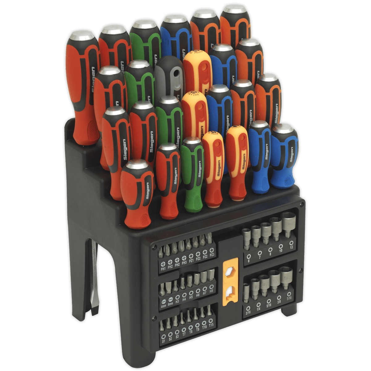 Sealey S01153 Hammer - Thru Screwdriver, Bit & Nut Driver Set 61pc - S01153 - Sealey Tools UK - Trade Counter Direct