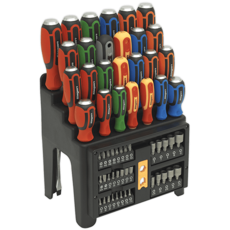 Sealey S01153 Hammer - Thru Screwdriver, Bit & Nut Driver Set 61pc - S01153 - Sealey Tools UK - Trade Counter Direct