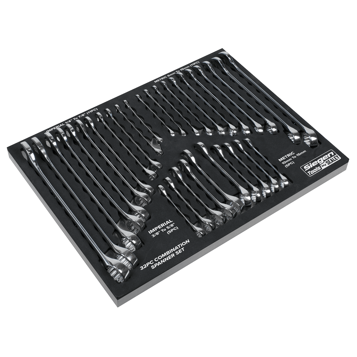 Sealey S01239 Combination Spanner Set 32pc - Metric/Imperial - S01239 - Sealey Tools UK - Trade Counter Direct