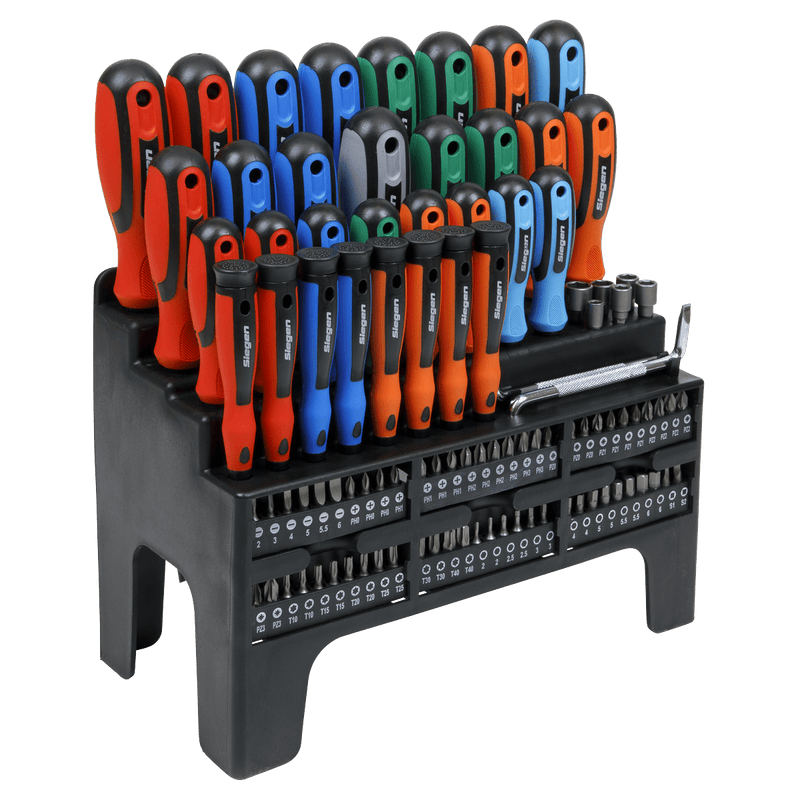 Sealey S01248 Screwdriver, Bit & Nut Driver Set 100pc - S01248 - Sealey Tools UK - Trade Counter Direct