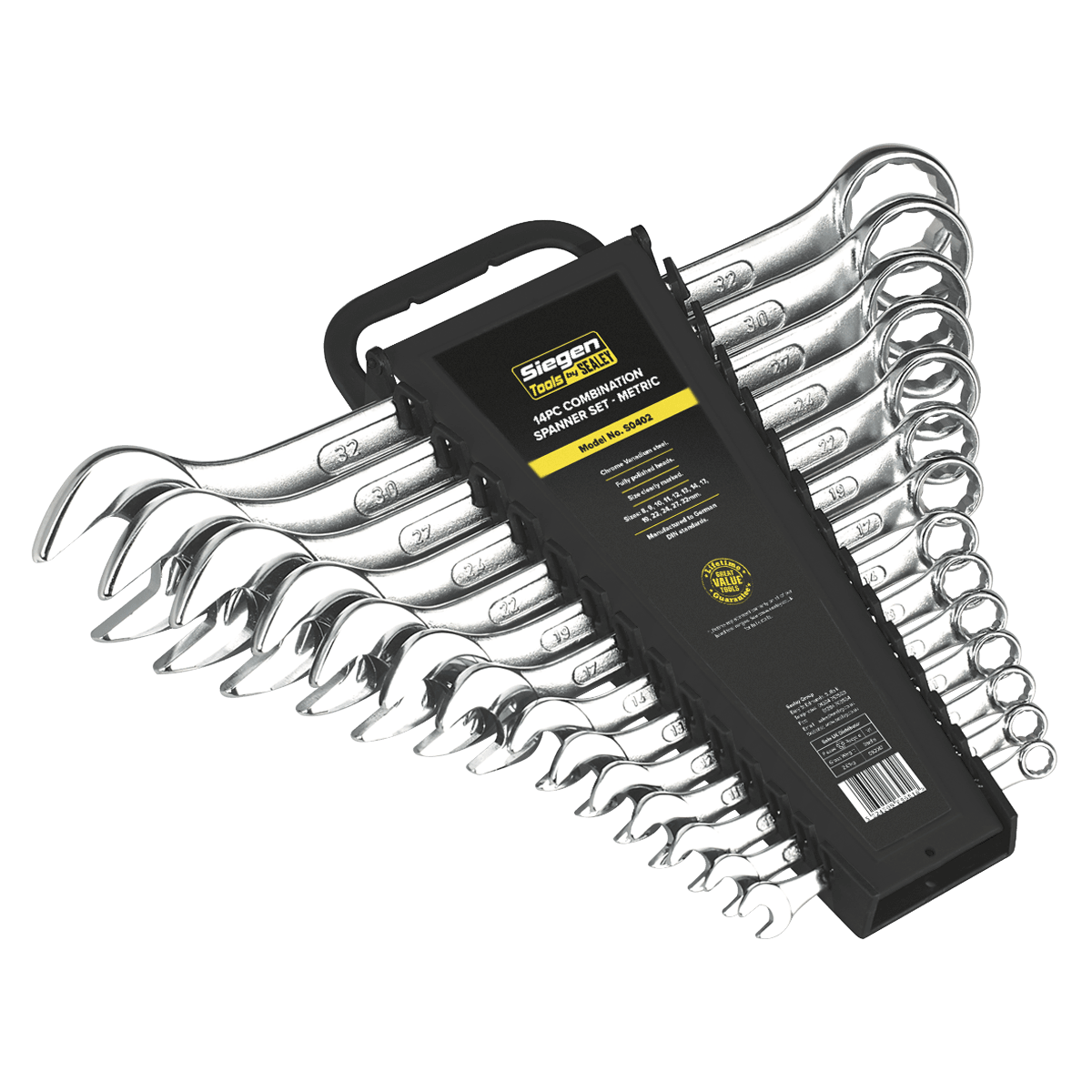 Sealey S0402 Combination Spanner Set 14pc Metric - S0402 - Sealey Tools UK - Trade Counter Direct