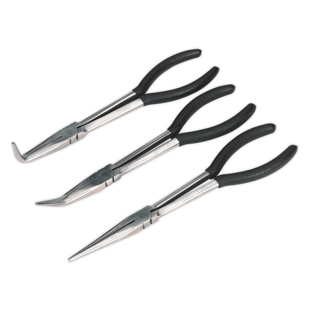 Sealey S0433 Needle Nose Pliers Set 3pc 275mm - S0433 - Sealey Tools UK - Trade Counter Direct