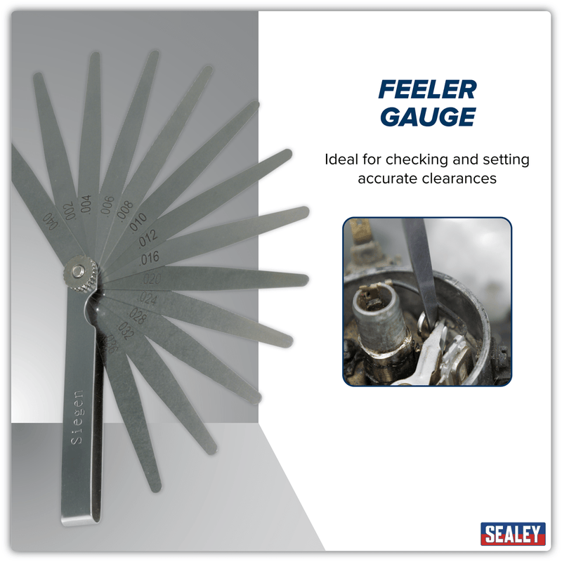Sealey S0518 Siegen Imperial Feeler Gauge 13 Blade - S0518 - Sealey Tools UK - Trade Counter Direct