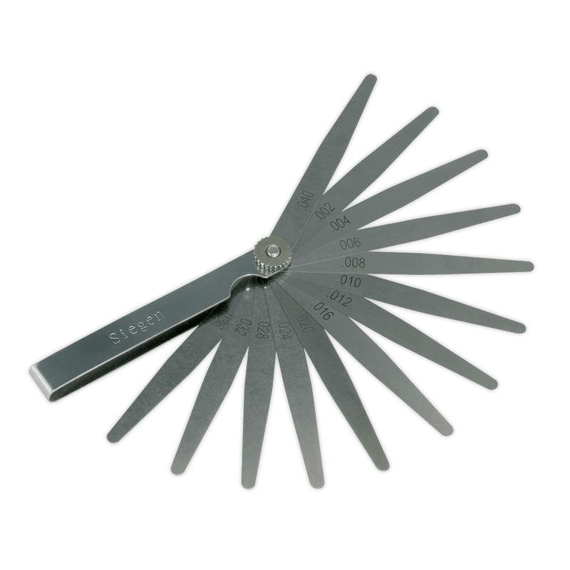 Sealey S0518 Siegen Imperial Feeler Gauge 13 Blade - S0518 - Sealey Tools UK - Trade Counter Direct