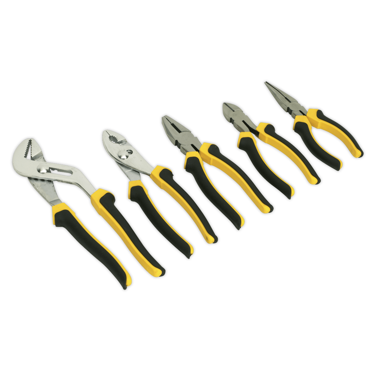 Sealey S0646 Comfort Grip Pliers Set 5pc - S0646 - Sealey Tools UK - Trade Counter Direct