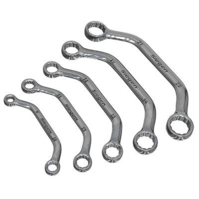 Sealey S0716 Obstruction Spanner Set 5pc Metric - S0716 - Sealey Tools UK - Trade Counter Direct