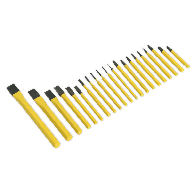 Sealey S0805 Punch & Chisel Set 21pc - S0805 - Sealey Tools UK - Trade Counter Direct