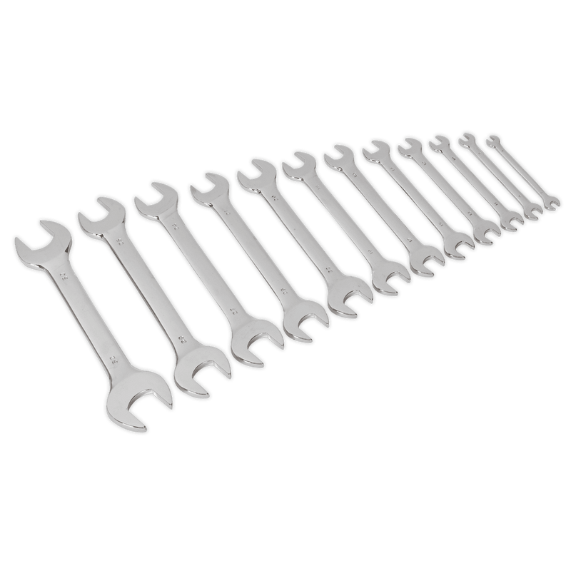 Sealey S0849 Double Open - End Spanner Set 12pc Metric - S0849 - Sealey Tools UK - Trade Counter Direct