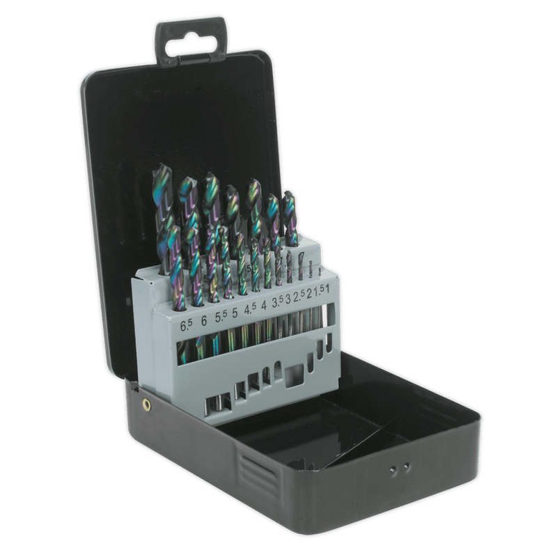 Sealey S0868 Siegen HSS Edge Ground Drill Bit Set 19pc - DIN 338 - S0868 - Sealey Tools UK - Trade Counter Direct