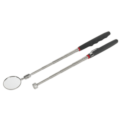 Sealey S0940 Telescopic Magnetic Pick - Up Tool & Inspection Mirror Set 2pc - S0940 - Sealey Tools UK - Trade Counter Direct