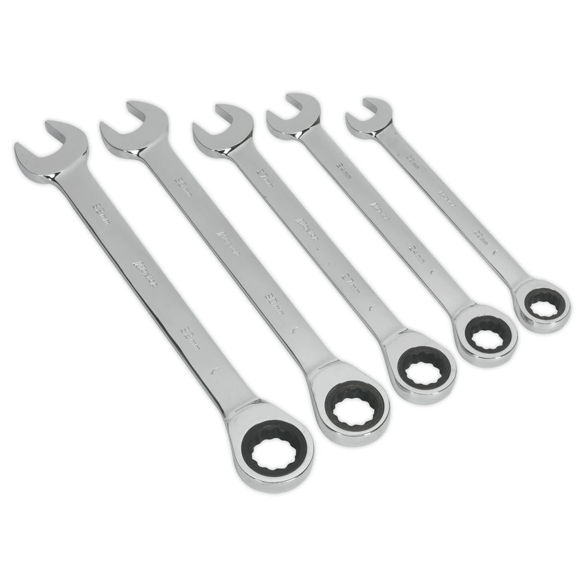 Sealey S0985 Combination Ratchet Spanner Set 5pc Metric - S0985 - Sealey Tools UK - Trade Counter Direct