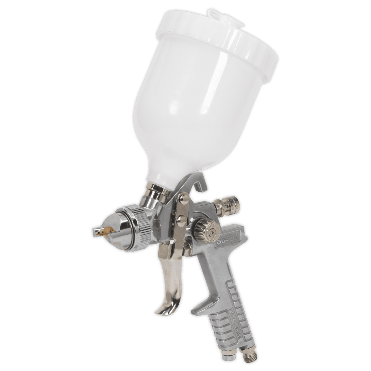 Sealey S642G Spray Gun Gravity Feed 1.8mm Set - Up - S642G - Sealey Tools UK - Trade Counter Direct