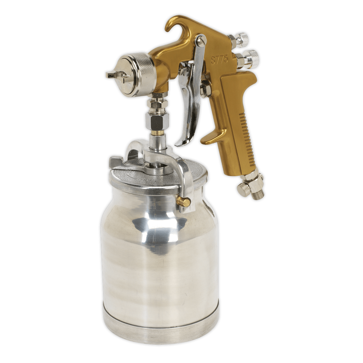 Sealey S775 Spray Gun Suction Feed Siegen Brand 1.7mm Set - Up - S775 - Sealey Tools UK - Trade Counter Direct