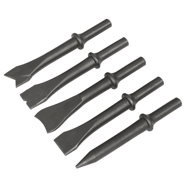 Sealey SA12C Air Hammer Chisel Set 5pc 120mm .401" Shank - SA12C - Sealey Tools UK - Trade Counter Direct