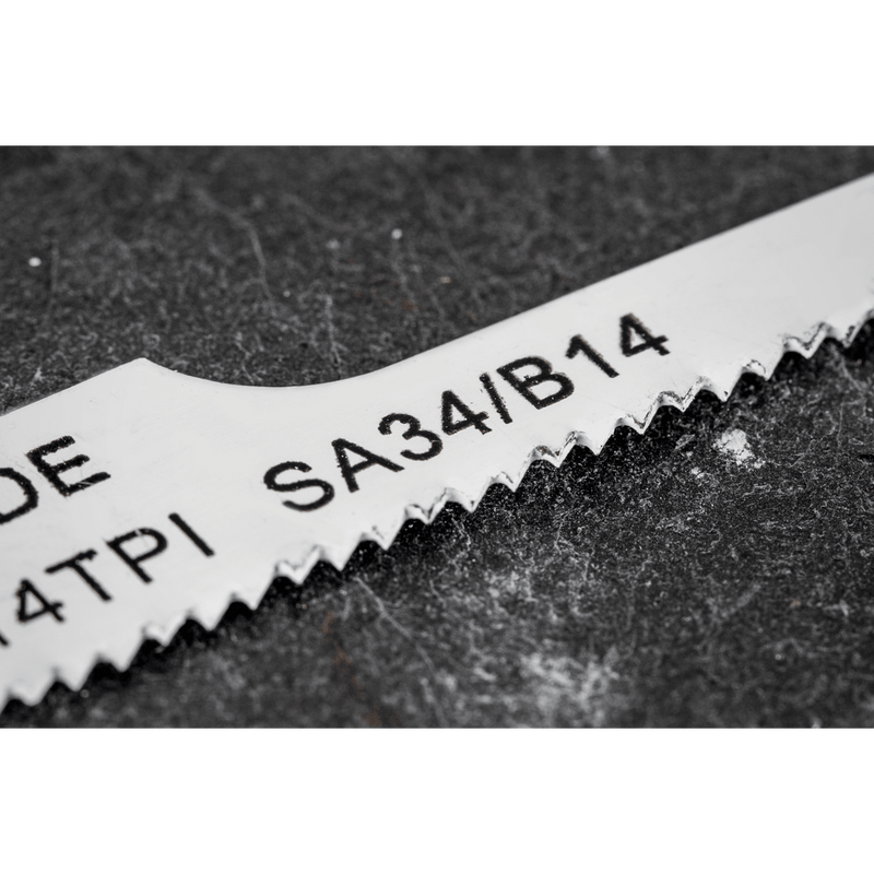 Sealey SA34/B14 94.5mm HSS Air Saw Blade 14tpi - Pack of 5 - SA34/B14 - Sealey Tools UK - Trade Counter Direct