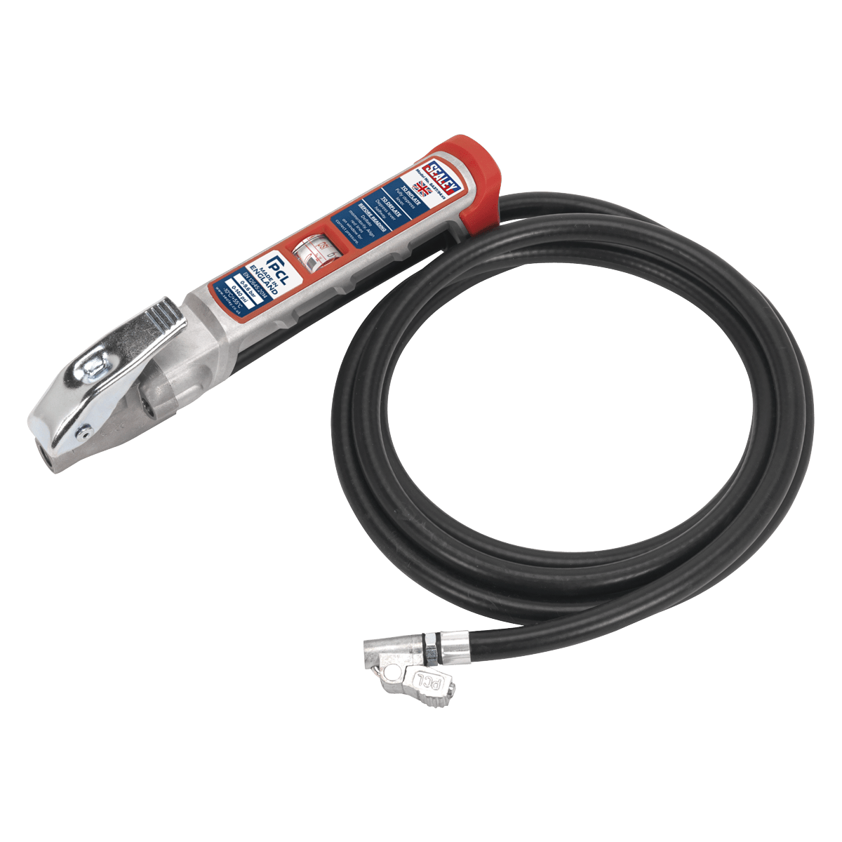 Sealey SA37/94 PCL Professional Tyre Inflator with 2.5m Hose & Clip-On Connector - SA37/94 - Sealey Tools UK - Trade Counter Direct