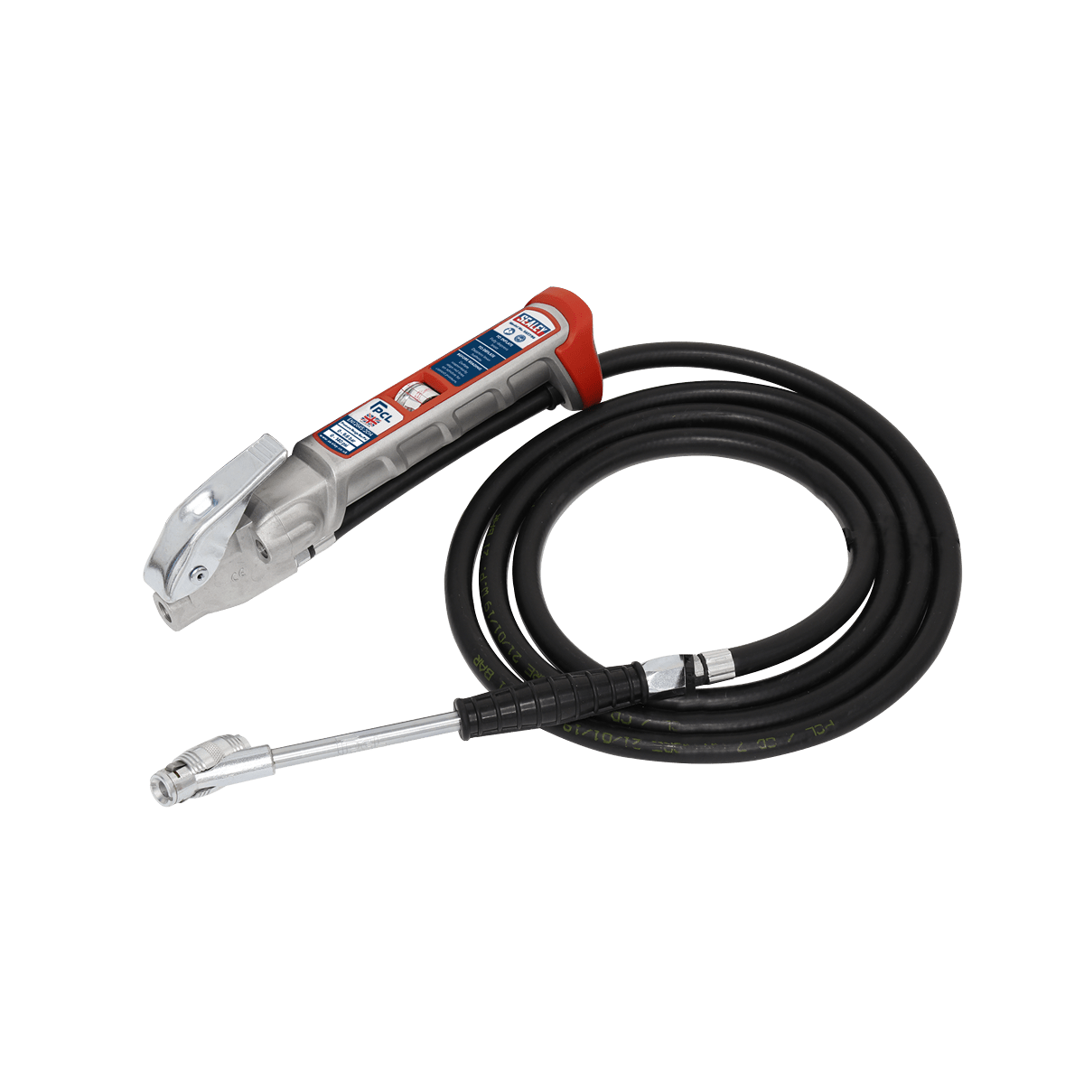 Sealey SA37/95 PCL Tyre Inflator with 2.5m Hose & Twin Clip-On Connector - SA37/95 - Sealey Tools UK - Trade Counter Direct