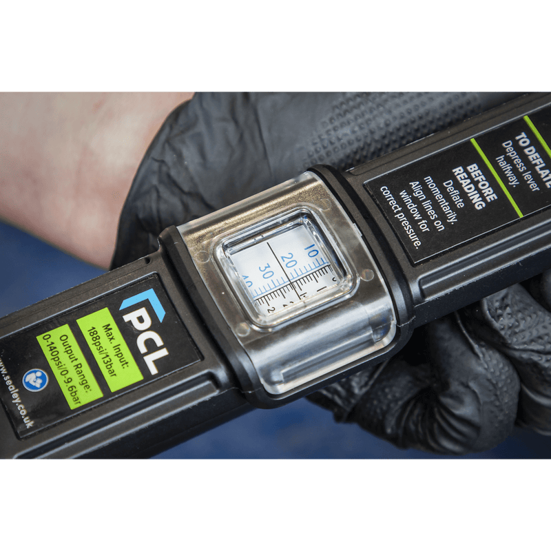 Sealey SA37/98 PCL Airlite Eco Tyre Inflator with Clip-On Connector - SA37/98 - Sealey Tools UK - Trade Counter Direct