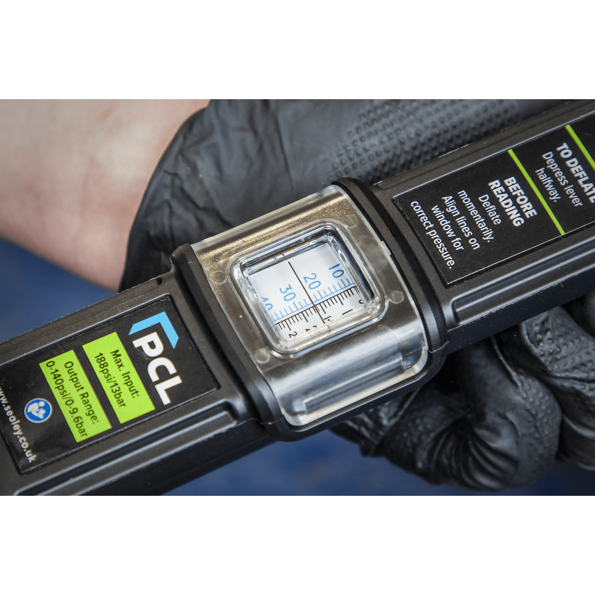 Sealey SA37/98 PCL Airlite Eco Tyre Inflator with Clip-On Connector - SA37/98 - Sealey Tools UK - Trade Counter Direct
