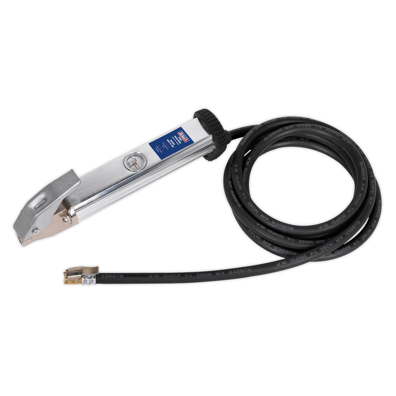 Sealey SA396 Tyre Inflator with 2.7m Hose & Clip-On Connector - SA396 - Sealey Tools UK - Trade Counter Direct