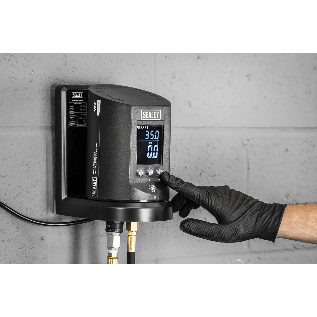 Sealey SA450 Wall Mounting Tyre Inflator Digital - SA450 - Sealey Tools UK - Trade Counter Direct