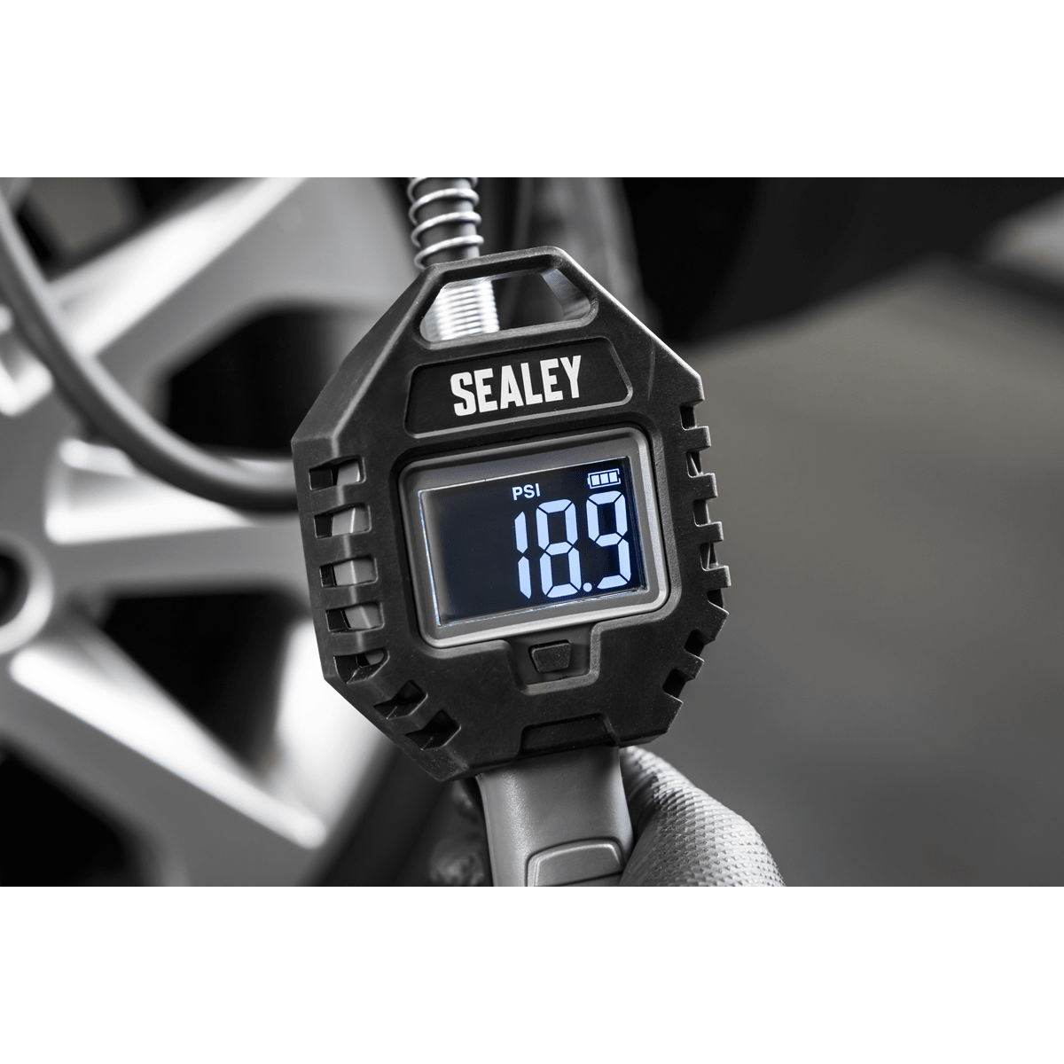 Sealey SA500 Rechargeable Digital Tyre Inflator with Clip-On Connector - SA500 - Sealey Tools UK - Trade Counter Direct