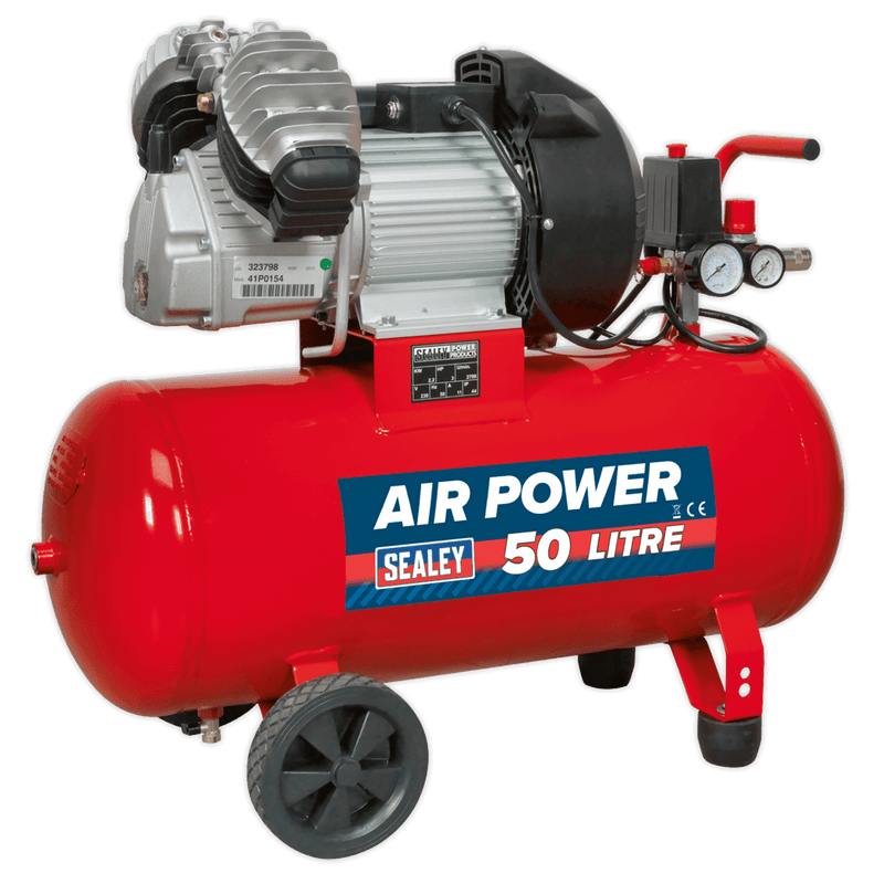 Sealey SAC05030 Compressor 50ltr V - Twin Direct Drive 3hp - Direct Drive - SLY-15723 - Sealey Tools UK - Trade Counter Direct