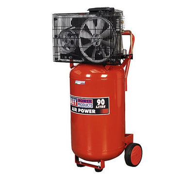 Sealey SAC1903B Compressor 90ltr Vertical Belt Drive 3hp - Belt Drive - SLY-16555 - Sealey Tools UK - Trade Counter Direct