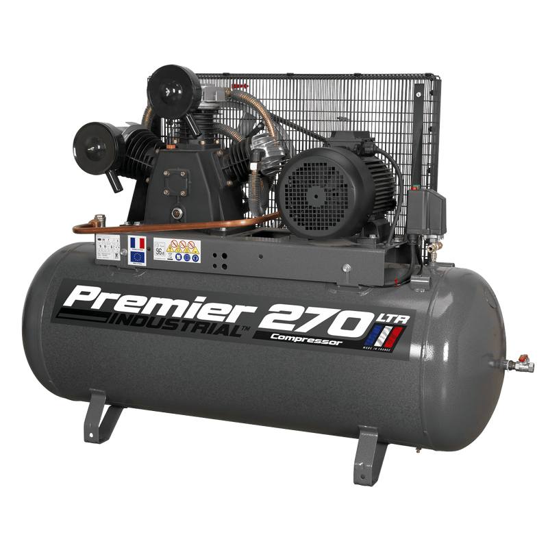 Sealey SAC32775B Air Compressor 270L Belt Drive 7.5hp 3ph - SAC32775B - Sealey Tools UK - Trade Counter Direct