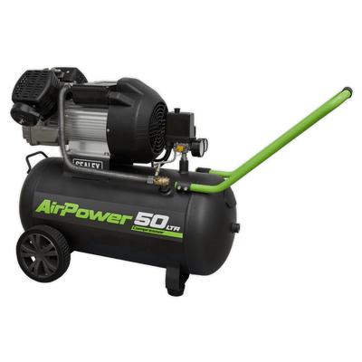 Sealey SAC5030VE Air Compressor 50L V - Twin Direct Drive 3hp - SAC5030VE - Sealey Tools UK - Trade Counter Direct