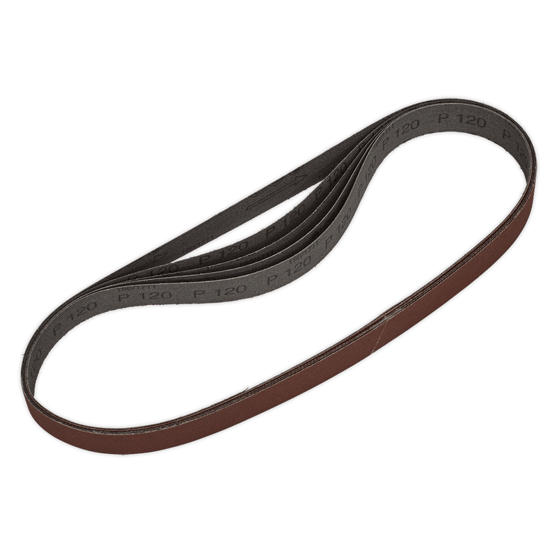 Sealey SB0019 25 x 762mm Sanding Belt 120Grit - Pack of 5 - SB0019 - Sealey Tools UK - Trade Counter Direct
