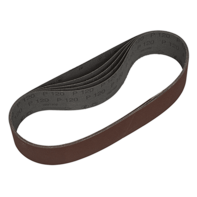 Sealey SB005 Sanding Belt 50 x 686mm 120Grit Pack of 5 - SB005 - Sealey Tools UK - Trade Counter Direct
