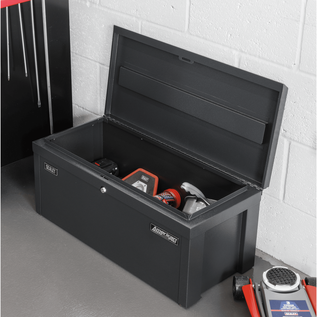 Sealey SB765 American PRO® Steel Storage Chest 765 x 350 x 320mm - SB765 - Sealey Tools UK - Trade Counter Direct