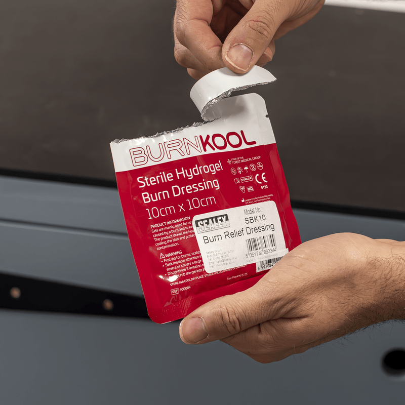 Sealey SBK10 Burn Relief Dressing 100 x 100mm - SBK10 - Sealey Tools UK - Trade Counter Direct