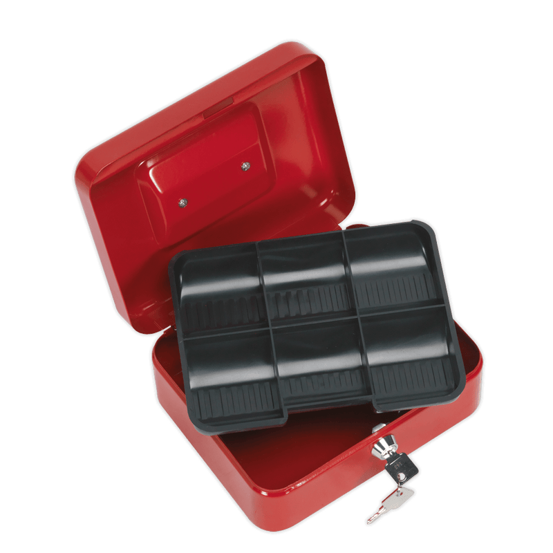 Sealey SCB2 Key Lock Cash Box 200 x 160 x 90mm - SCB2 - Sealey Tools UK - Trade Counter Direct