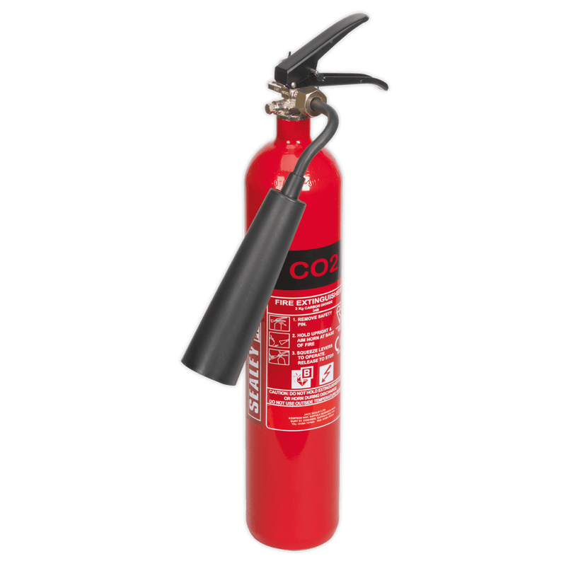 Sealey SCDE02 Carbon Dioxide Fire Extinguisher 2kg - SCDE02 - Sealey Tools UK - Trade Counter Direct